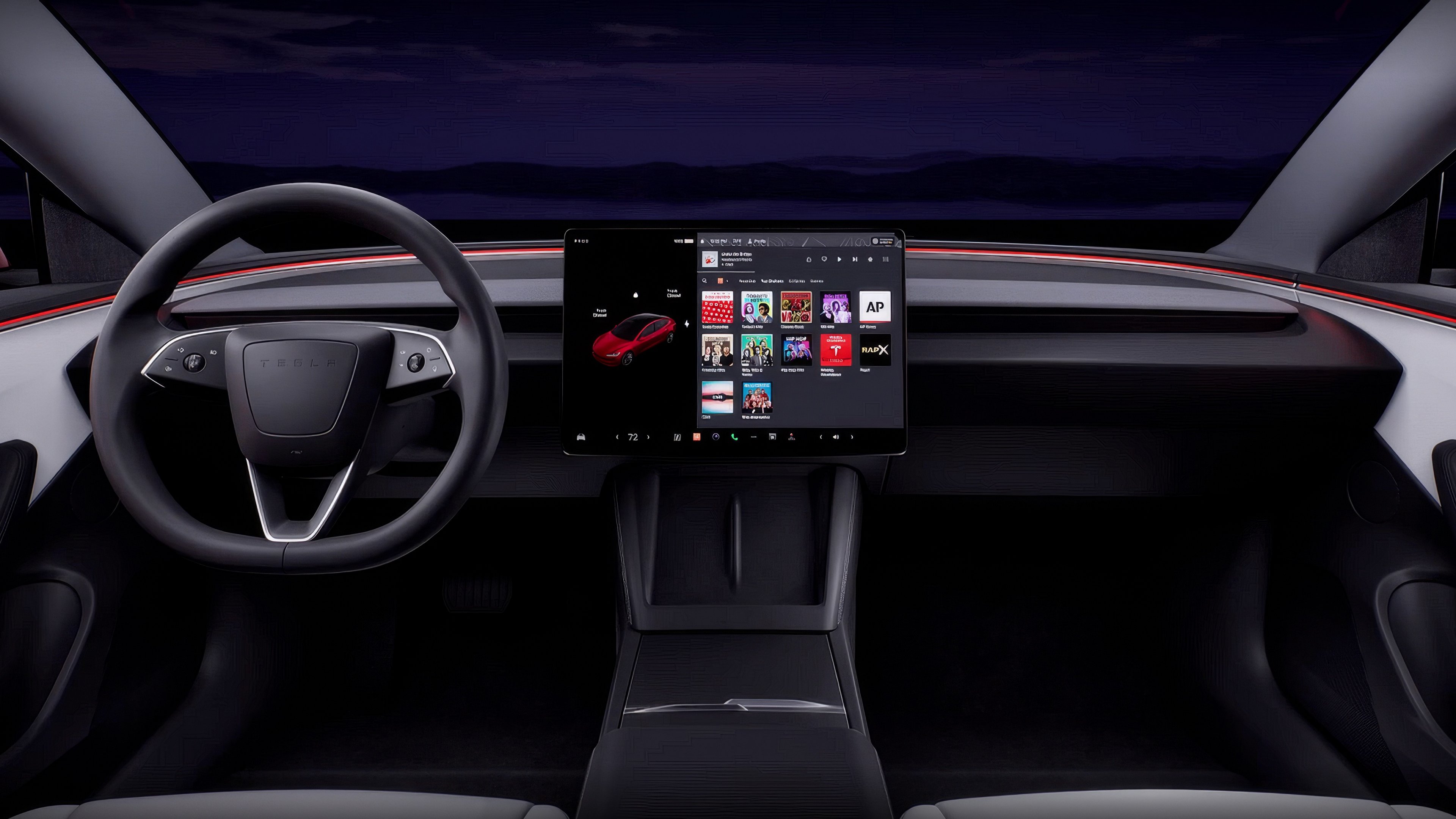 Tesla Model 3 LR RWD interior view