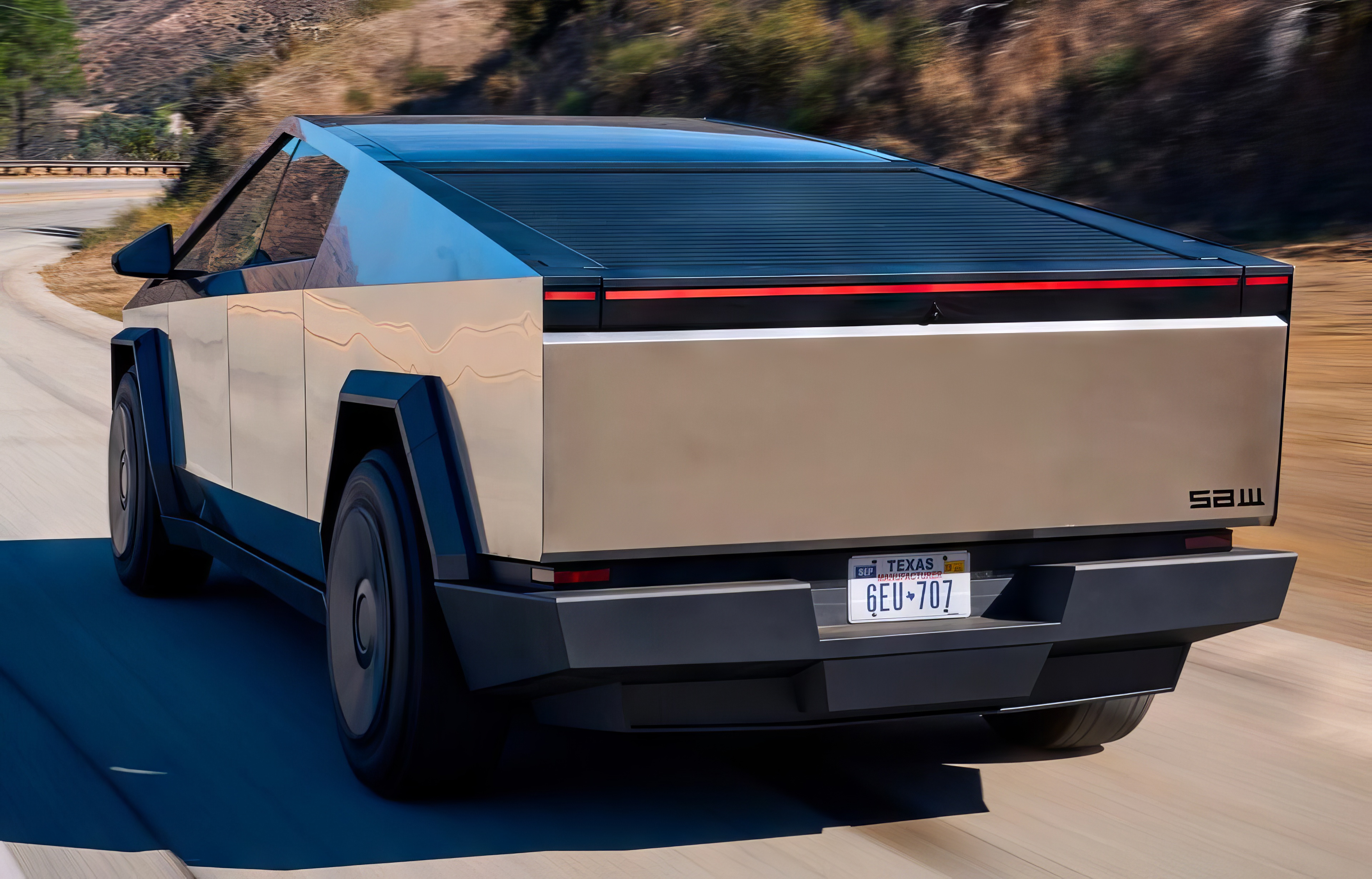 Tesla Cybertruck Dual Motor rear view