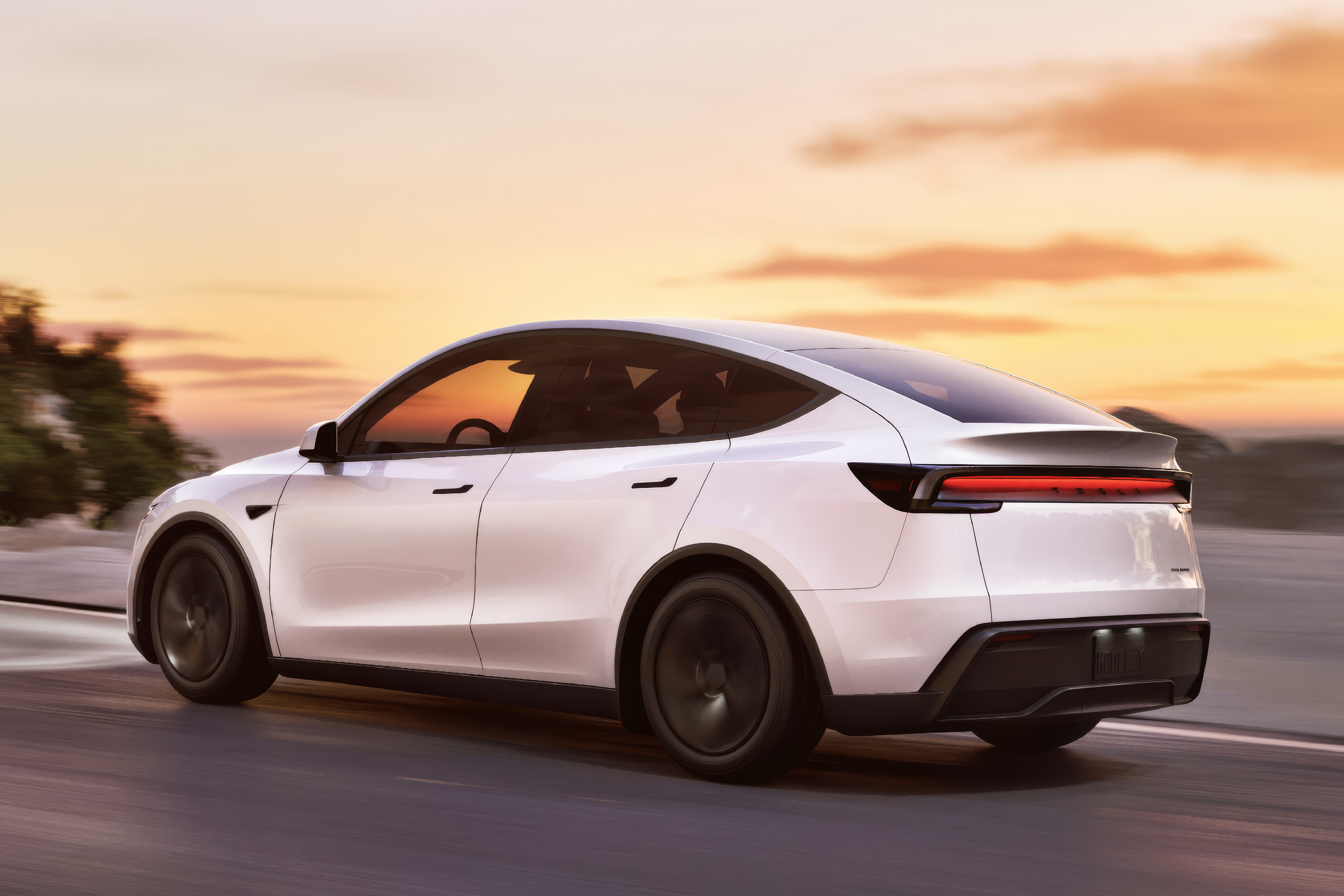 Tesla Model Y LR RWD side view