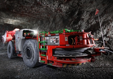 Sandvik electric mining loader truck